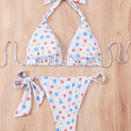 Women Floral Tie Neck Halter Bikini for Swimsuit Bella Mia