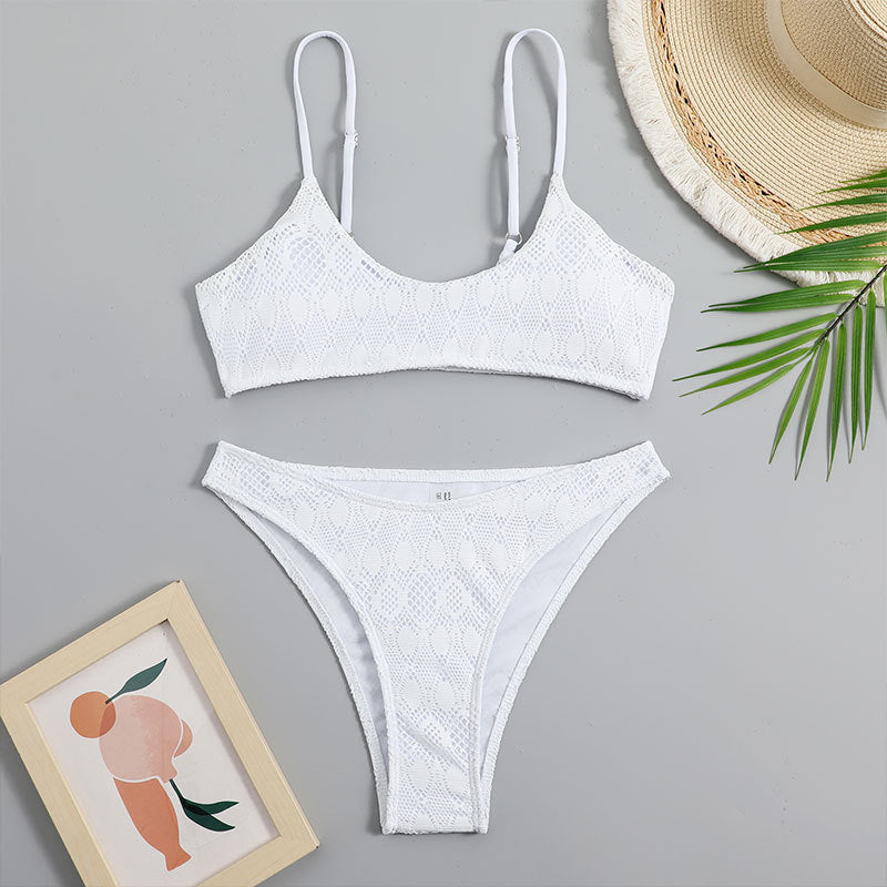 Sleeveless Swimsuit Bikini Set Padded Swimwear Sexy Bikini Women Mesh Shawl Bella Mia