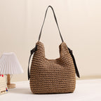 Tassel Large Capacity Straw Bag Niche Woven Bag Women Vacation Beach Bag Casual Shoulder Bag Bella Mia