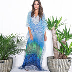 Rope Positioning Maxi Dress Loose Robe Seaside Vacation Beach Dress Bikini Swimsuit Blouse Women Bella Mia