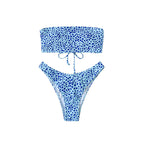 Tube Top High Waist Swimsuit Backless High Waist Floral Bikini Beach Women Swimsuit Bikini Bella Mia