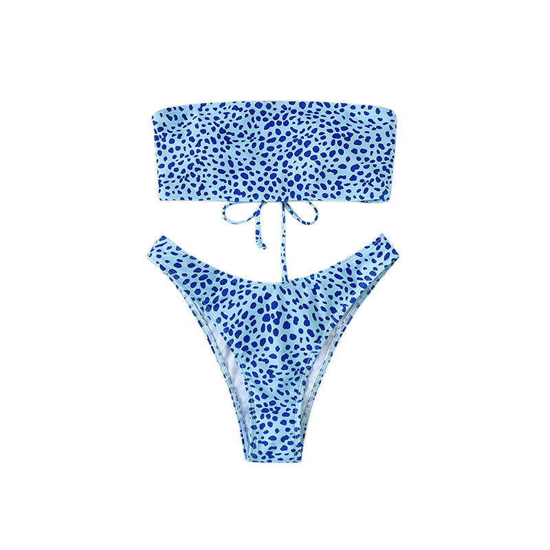 Tube Top High Waist Swimsuit Backless High Waist Floral Bikini Beach Women Swimsuit Bikini Bella Mia