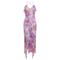 Summer Trends Women V neck Brace Printed Sheath Backless Sexy Dress Bella Mia