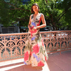 Summer Printed Strap Dress Sexy V neck Dress Bella Mia