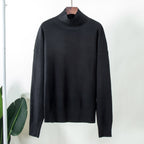 Half Turtleneck Knitted Sweater Autumn Winter Trends All Matching Loose Warm Mock Neck Sweater Bella Mia
