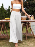 Spot Goods Summer Casual Wide Leg Cotton Linen Popular High Waist Loose Pants Women Pants Bella Mia