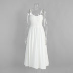 Cotton Sling Balloon Dress Summer Tight Waist Bubble Swing Dress Pure Cotton Dress Women Bella Mia