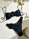 Three Dimensional Floral Sexy Bikini Swimsuit Women Vacation Beach Bikini Swimsuit Bella Mia