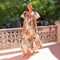 Dress Chiffon Floral Print off Shoulder Beach Dress Seaside Vacation Maxi Dress Women Bella Mia