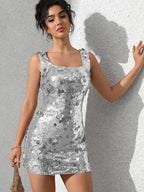 Women Clothing Nightclub Dress Sexy Slim Fit Sequined Dress Short Dress Bella Mia