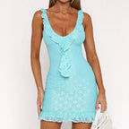 Sexy Strap Lace Half Length Dress Women Clothing Summer Bella Mia