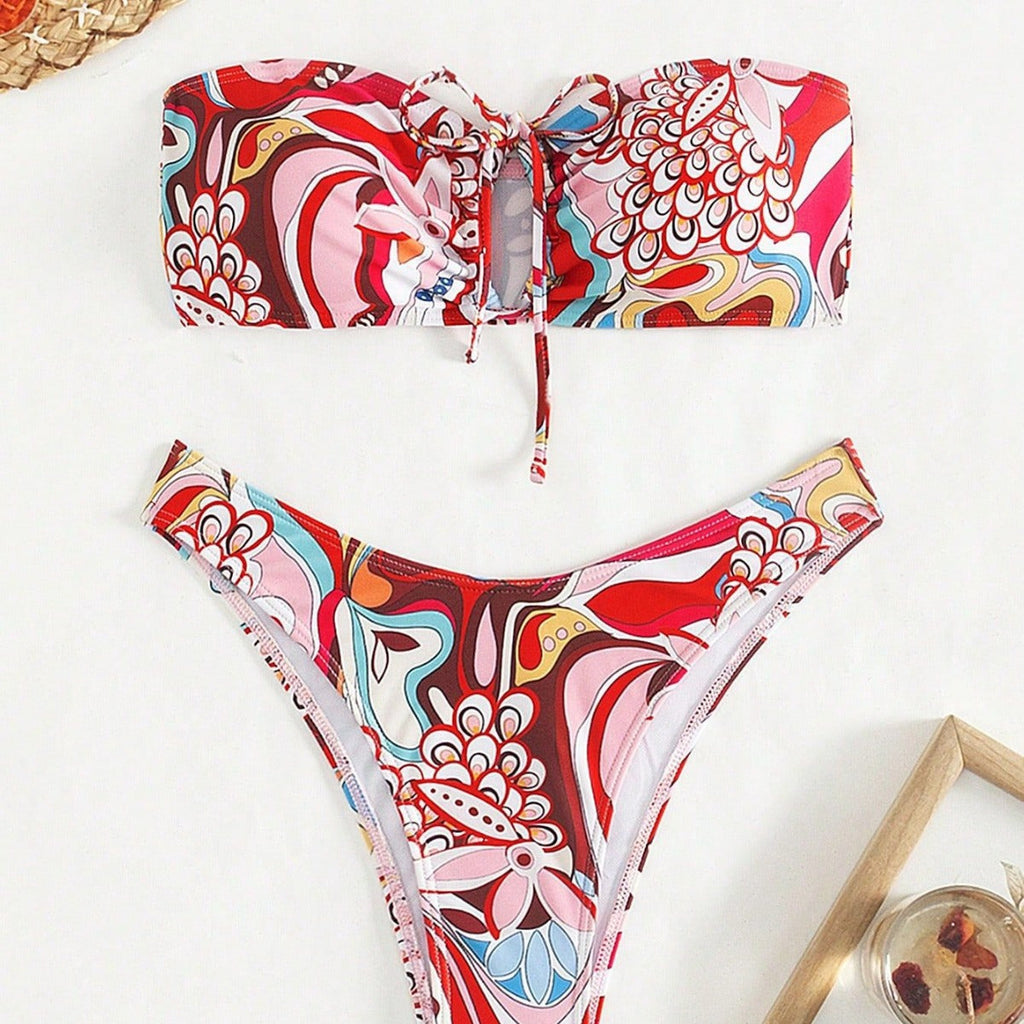 Summer Tube Top Swimsuit Strapless Sexy Women Swimsuit Printed Summer Beach Swimsuit Bella Mia