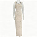 Vest Formal Dress Stars Heavy Industry Beads Diamond Embedded Stretch Maxi Dress