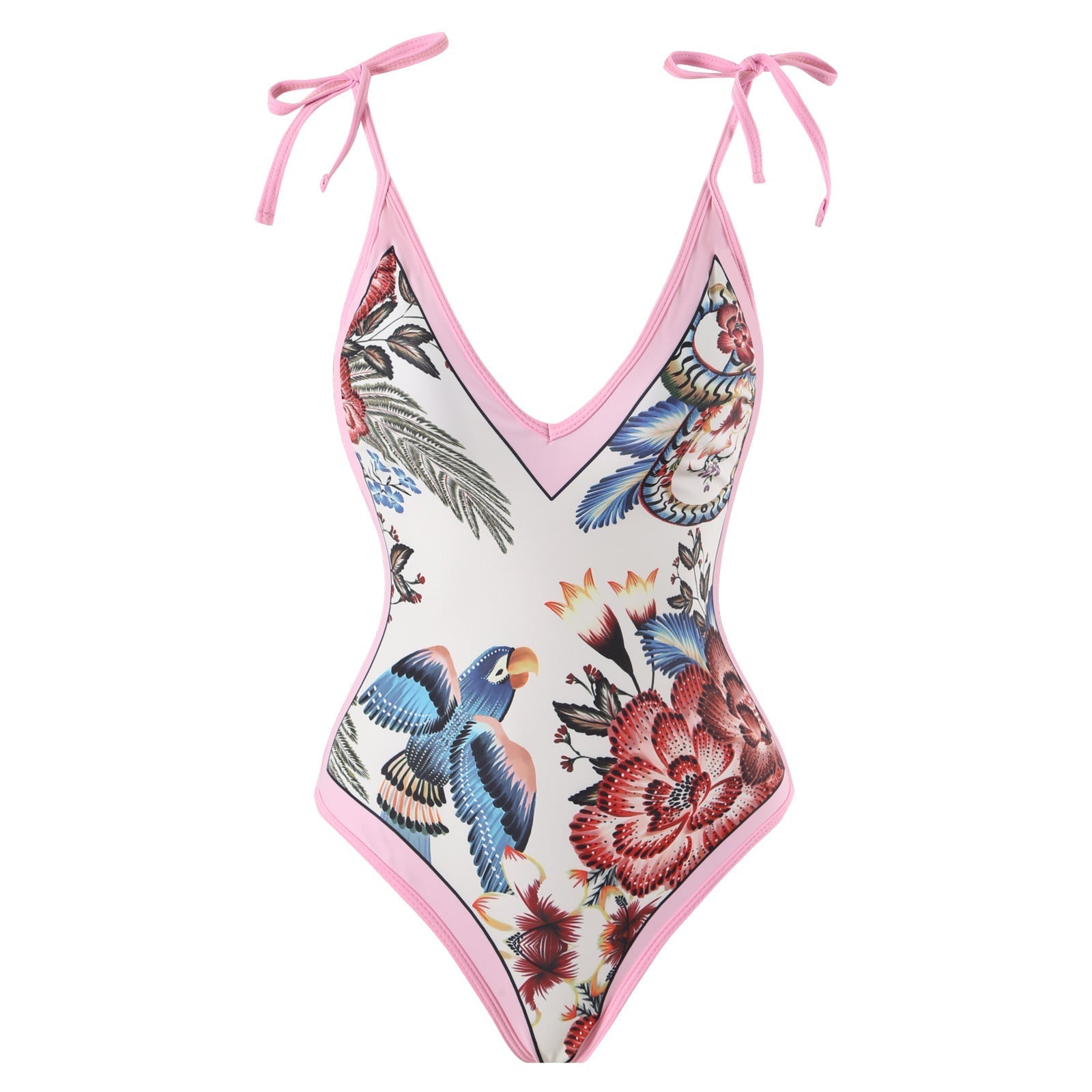 Women One Piece Swimsuit Women Skinny Slimming Retro Tied Swimsuit Suit Chiffon Dress Bella Mia