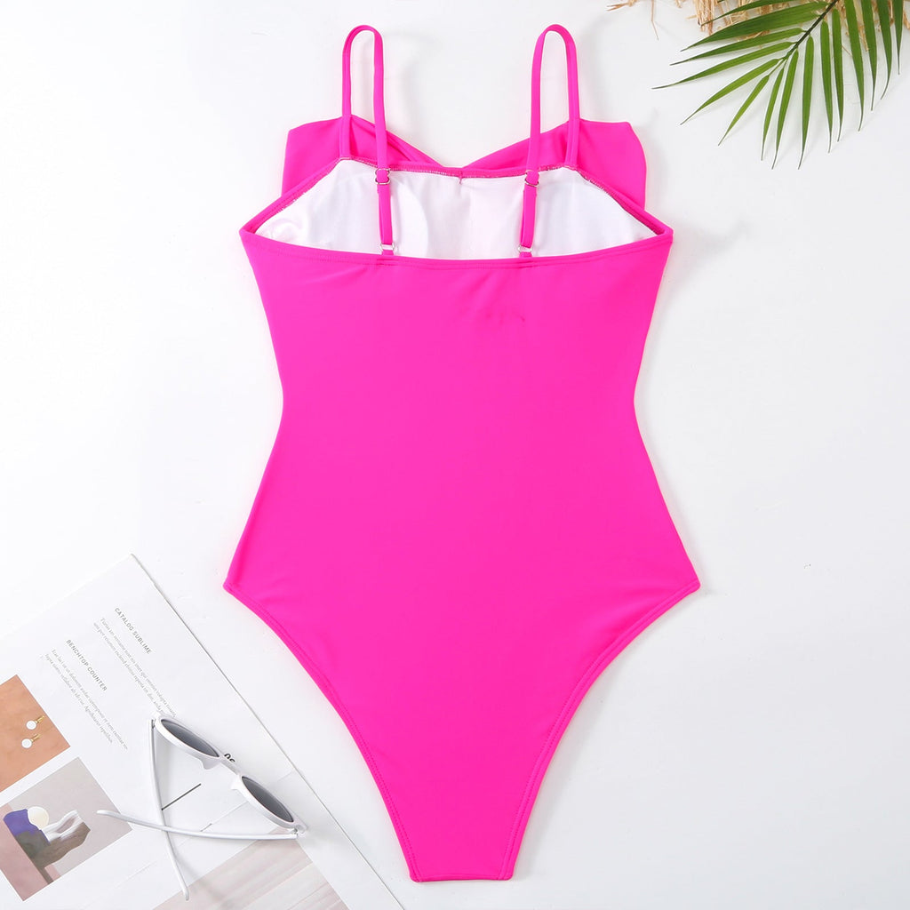 Sexy Swimsuit Women Spring One Shoulder Swimsuit Chiffon Split Beach Skirt Set Bella Mia
