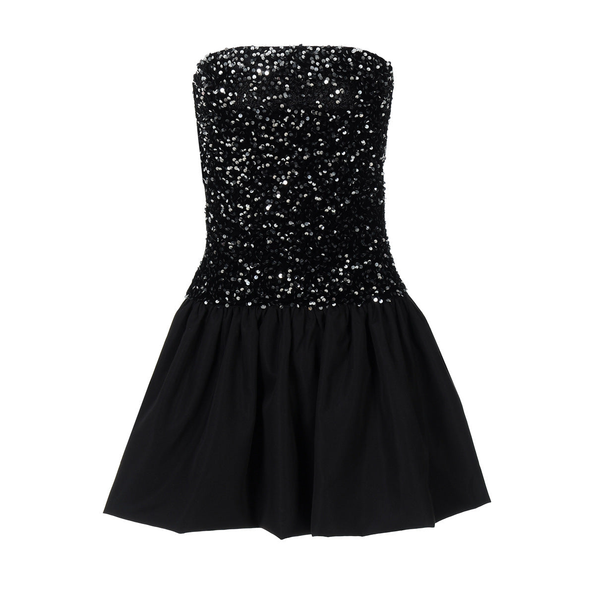 Women Clothing Spring Sexy off the Shoulder Tube Top Short Sequin Dress Women Bella Mia