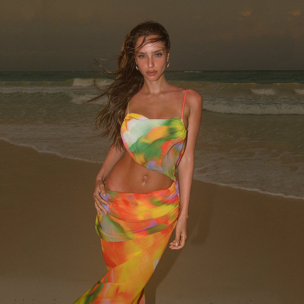Bikini Bikini Women Swimsuit Swimsuit Printed Beach Dress Maxidress Bella Mia