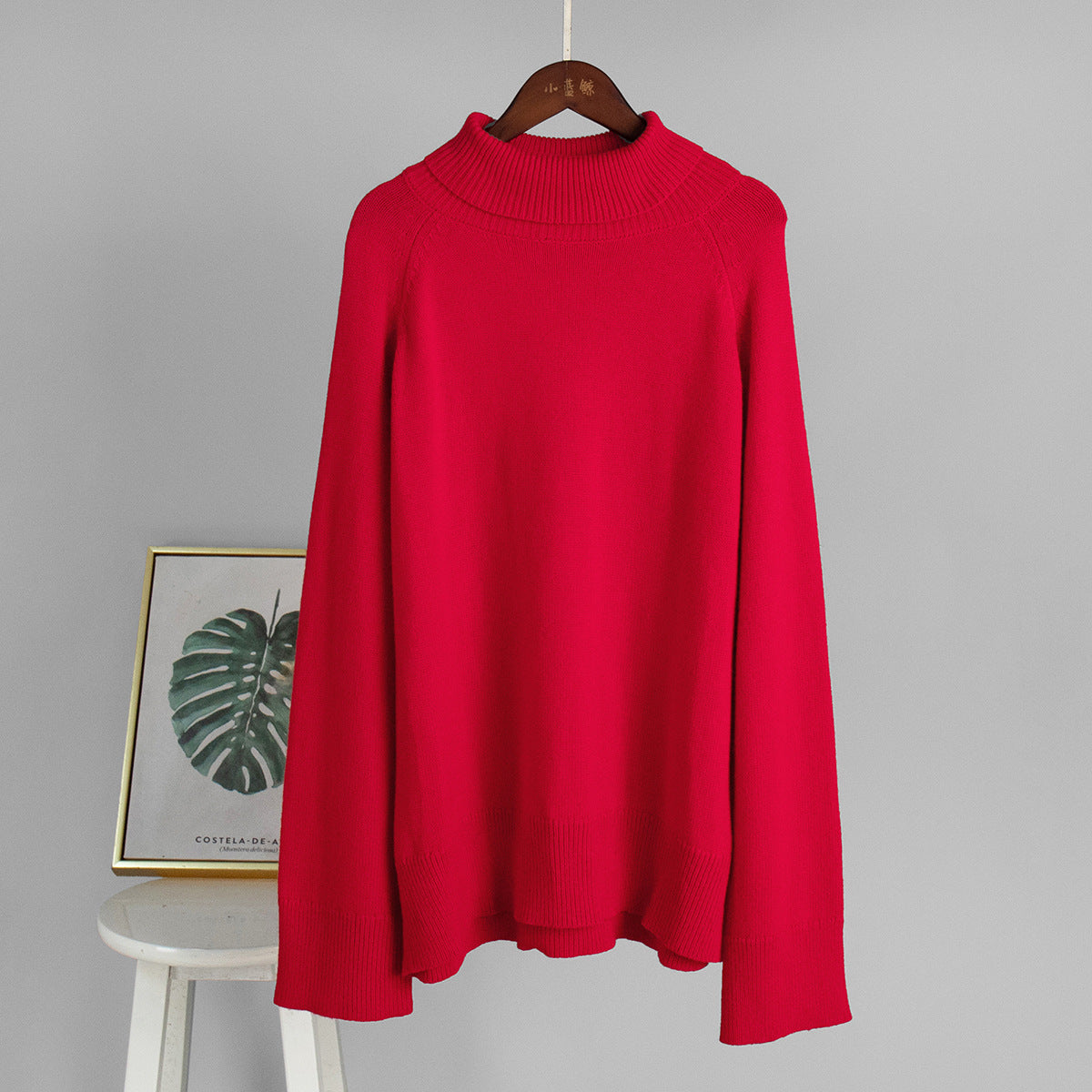 Wool Turtleneck Sweater Autumn Winter Loose Pullover Sweater Thermal Knitting Sweater for Women Bella Mia