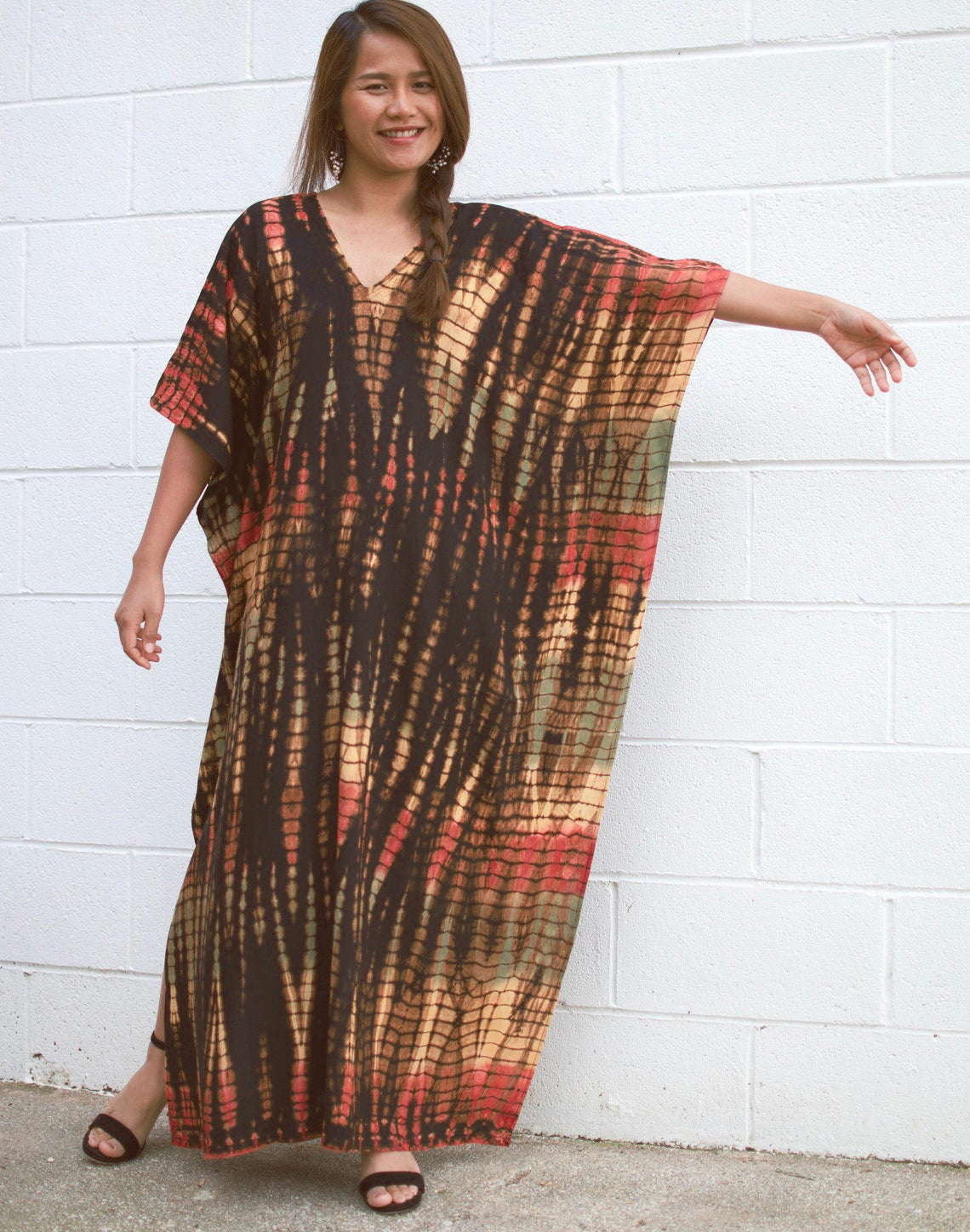 Rayon Halo Dyed Robe Vacation Casual Beach Bikini Cover 25 Colors Bella Mia