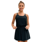 Dress Triangle Split Swimsuit Women Solid Color Sexy Backless Conservative Swimwear Bella Mia