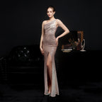 Craft Colorful Sequin Socialite Gathering Party Evening Dress Sexy Long Slimming Toast Dress Bride Formal Gown Bella Mia