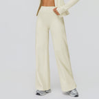 Casual Trousers Fleece-Lined Keep Warm High Waist Wide Leg Pants Outdoor Sports Running Wide Leg Pants Women Bella Mia