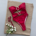 One Piece Swimsuit for Women Bikini Lady Sexy Solid Color Swimwear Bikini Bella Mia