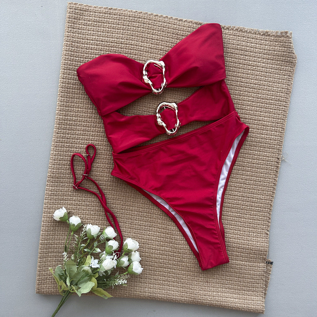 One Piece Swimsuit for Women Bikini Lady Sexy Solid Color Swimwear Bikini Bella Mia
