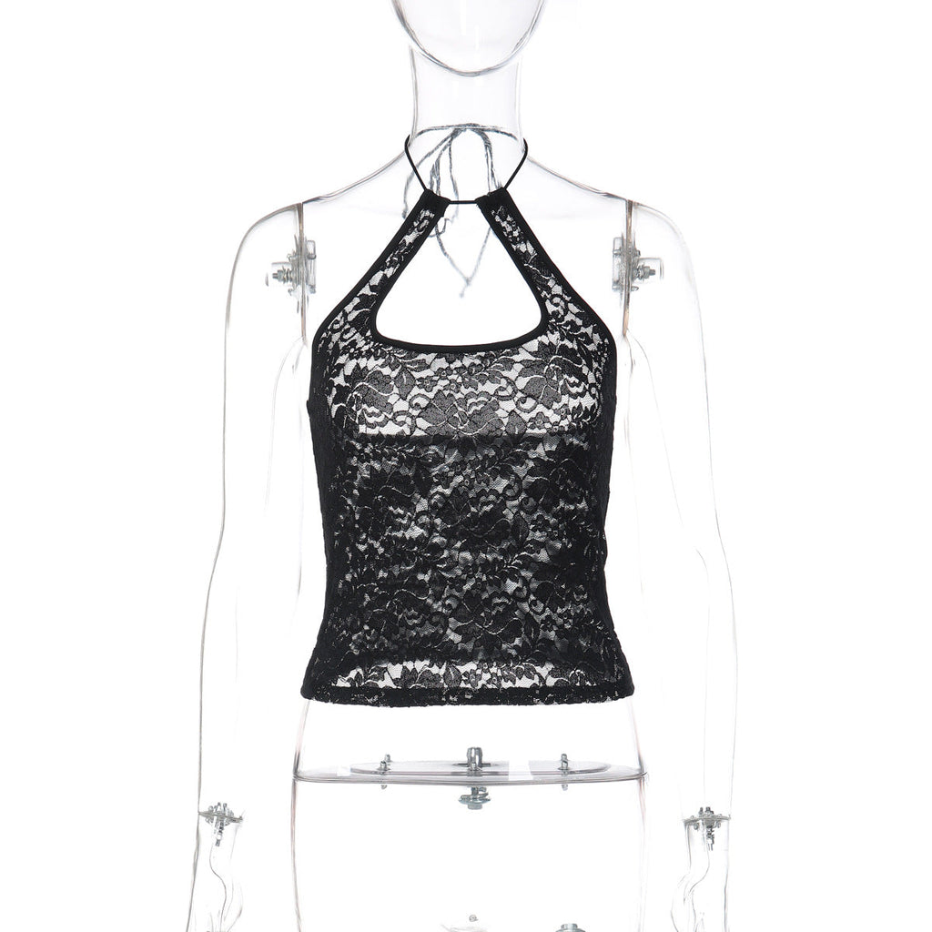 Summer Sexy Lace Halter All Match Backless Vest Top Women Bella Mia
