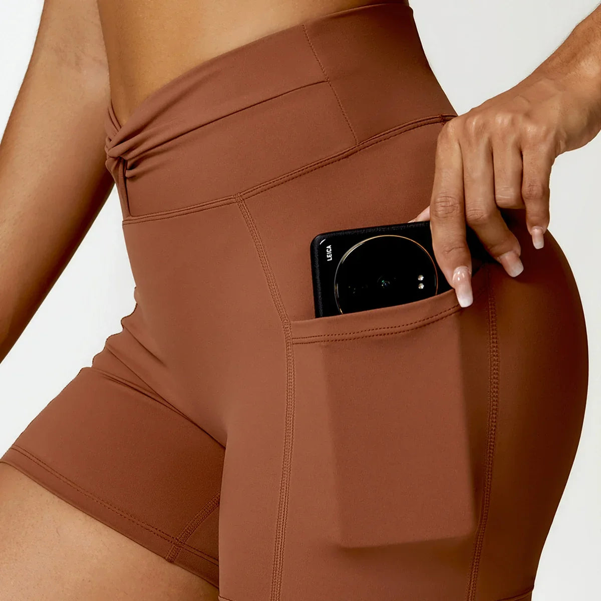 Icy High Waist Yoga Shorts LUXLIFE BRANDS