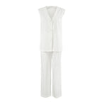 Spring Sleeveless Loose Vest Pants Pajamas Set Casual Comfortable Women Homewear Outerwear Bella Mia