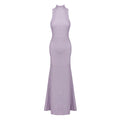 Women Clothing Sleeveless Tight Floral Dress round Neck Solid Color Beach Dress Bella Mia