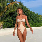 Sexy Lace Up One Piece Swimsuit Women Halter Design Swimsuit Bella Mia
