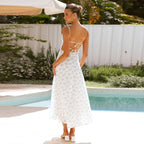 Women Clothing Floral Sexy Strap Backless Vacation Dress Bella Mia