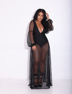Women Clothing Mesh Jumpsuit Sexy V-neck Swimsuit Jumpsuit Beach Sun Protection Summer Bella Mia