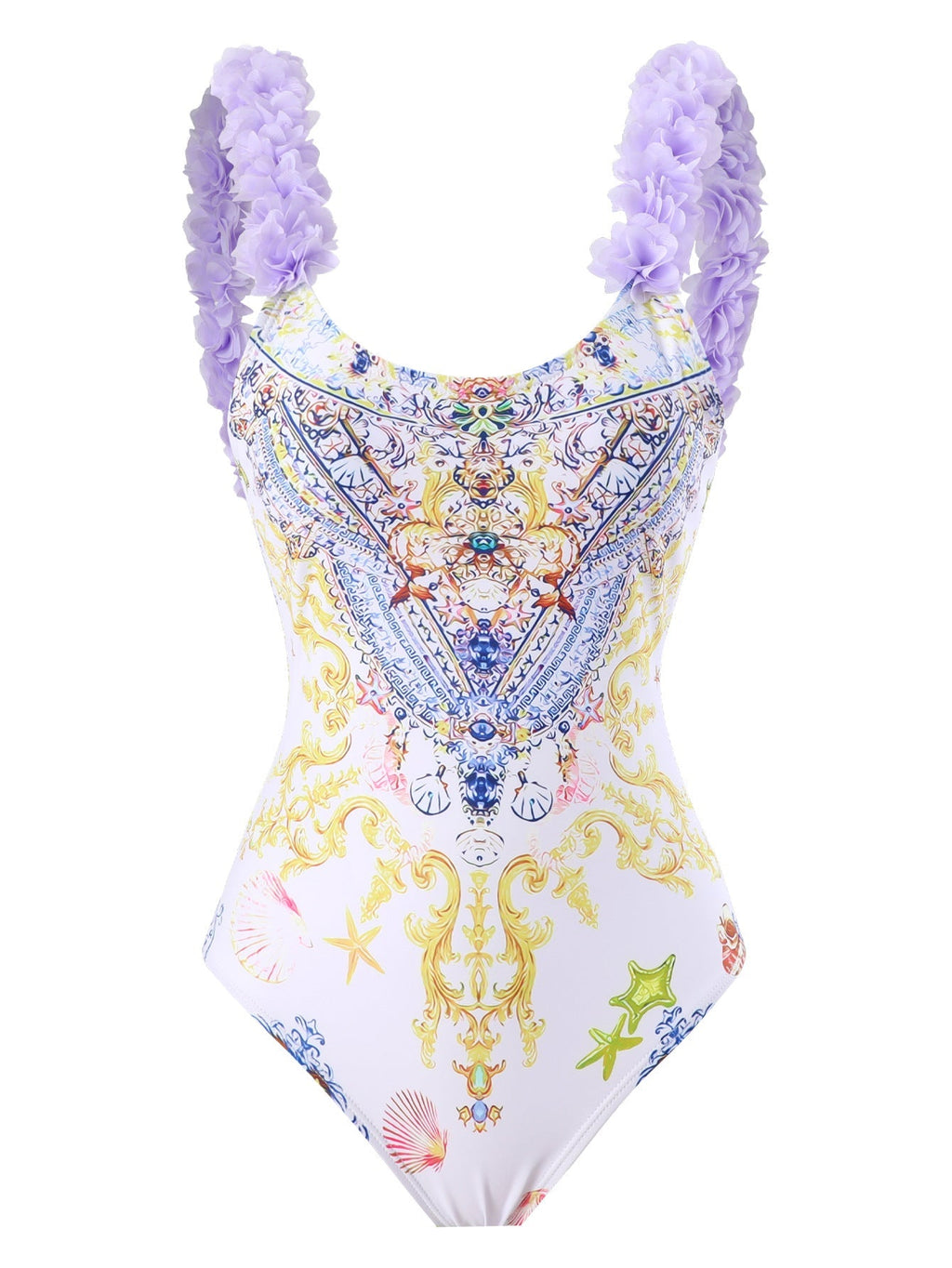 One Piece Printed Skirt Conservative Swimwear Two Piece Women Swimsuit Bella Mia