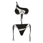 Spring Summer New Women Clothing Sexy One-Shoulder Sheer Mesh Vest Strap Briefs Suit for Women Bella Mia