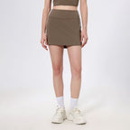 Contrast Color High Waist Running Sports Short Skirt Women Faux Two Piece Anti Exposure Badminton Tennis Skirt Fitness Pants Yoga Skirt Bella Mia