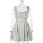 Sling Thin Glittering Waist Dress Dress Women Graceful Fashionable Short Dress Bella Mia