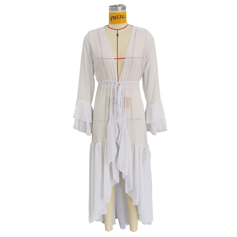 Beach Bikini Coat Spinning Blouse Long Women Swimsuit Outer Bella Mia