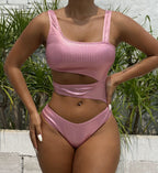 Swimwear Women Solid Color Sexy Cutout Tight Swimsuit Durable One Piece Swimsuit Bella Mia