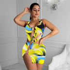Women Clothing Women Swimsuit Colorful Printing Dress Bella Mia