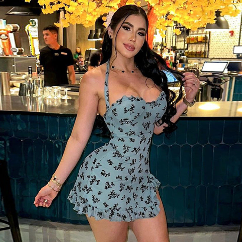 Women Wear Summer Sexy Lace Slim Tube Top Lace up Dress Bella Mia