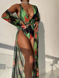Swimsuit Women One Piece Printed Mesh Two Piece Blouse Bikini Suit Bella Mia
