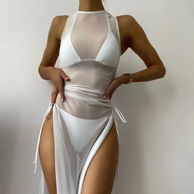 Swimsuit Bikini Women Bikini Three Piece Swimsuit Solid Color Sexy Split Swimsuit Bella Mia