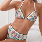 Triangle Bag Split Women Bikini Seaside Beach Swimsuit Printed Women Bikini Bella Mia