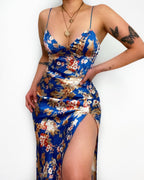 Spring Summer Floral Digital Printed Sexy Slim Strap Dress Bella Mia