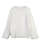 Color Imitation Marten round Neck Sweater Women Wind Soft Knitted Basic Bella Mia