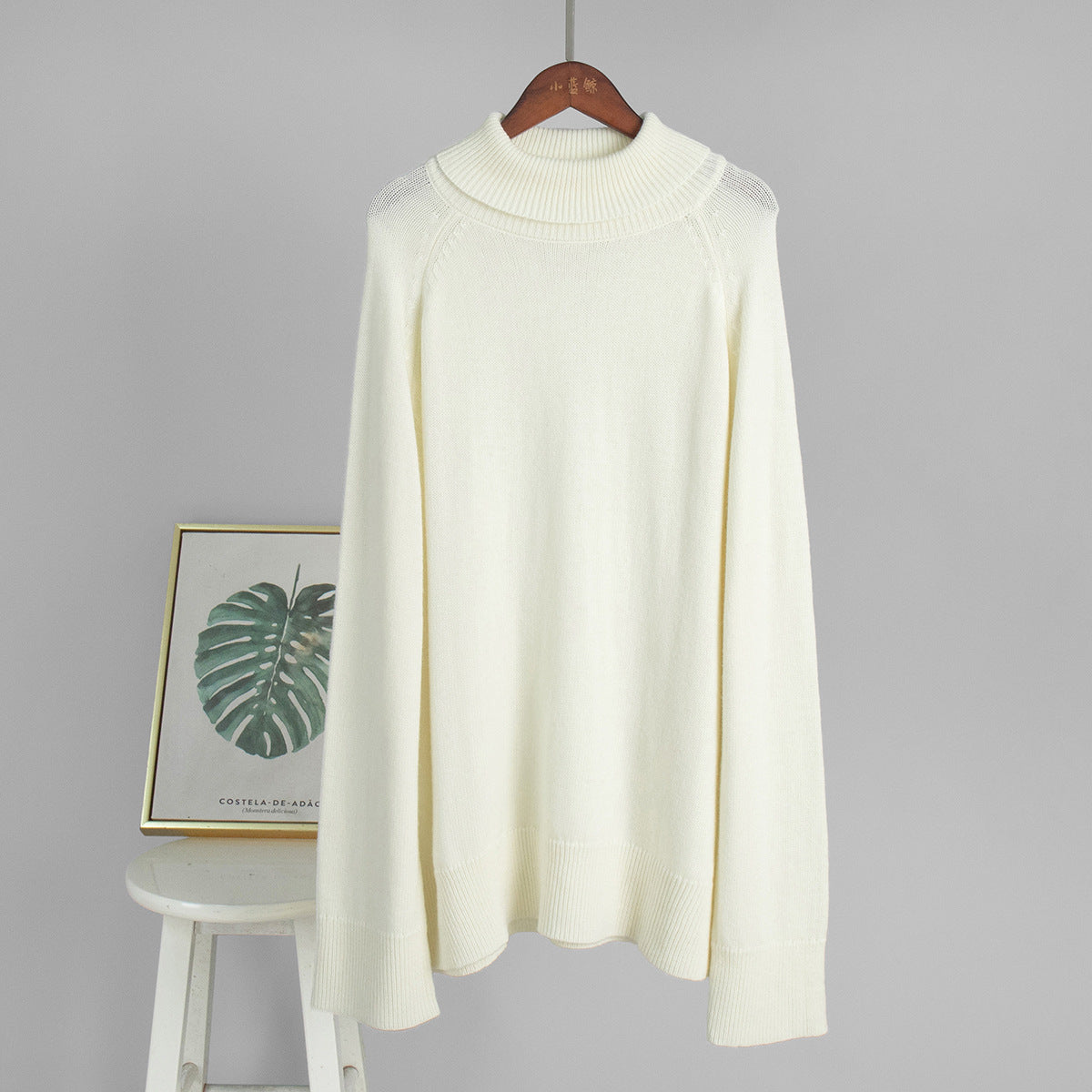 Wool Turtleneck Sweater Autumn Winter Loose Pullover Sweater Thermal Knitting Sweater for Women Bella Mia