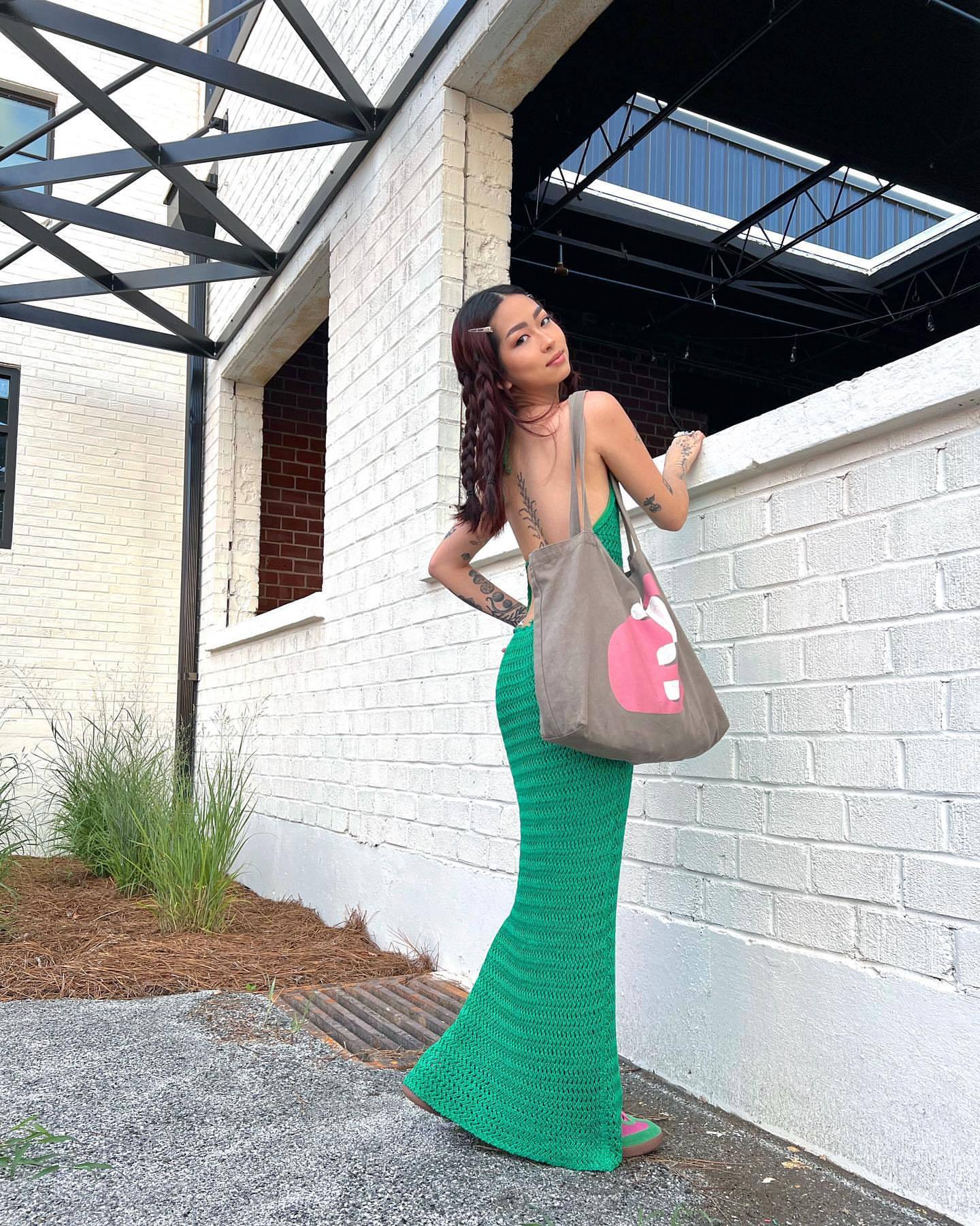 Halter Backless Maxi Dress Knitted Sleeveless Beach Bohemian Long Hollow Out Cutout Dress Women Bella Mia